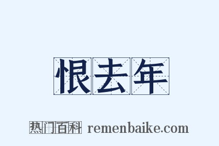 恨去年是什么意思的图片